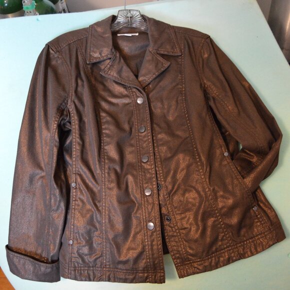 Ladies Jacket, size 14.  Beautiful brown color, Coldwater Creek brand - Picture 4 of 4